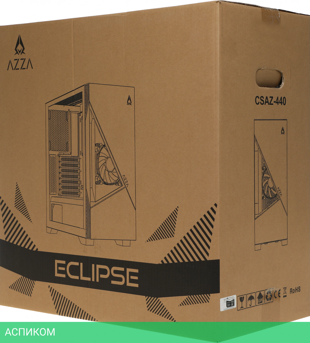 Корпус Azza Eclipse черный без БП (CSAZ-440)