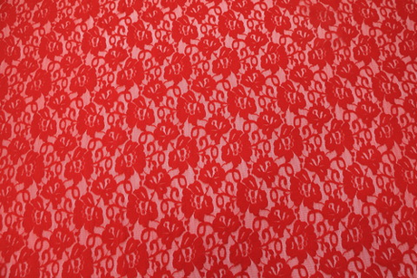 Гипюр стрейч красный