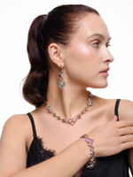 Серьги "Blue and pink big soul thorn" Silver