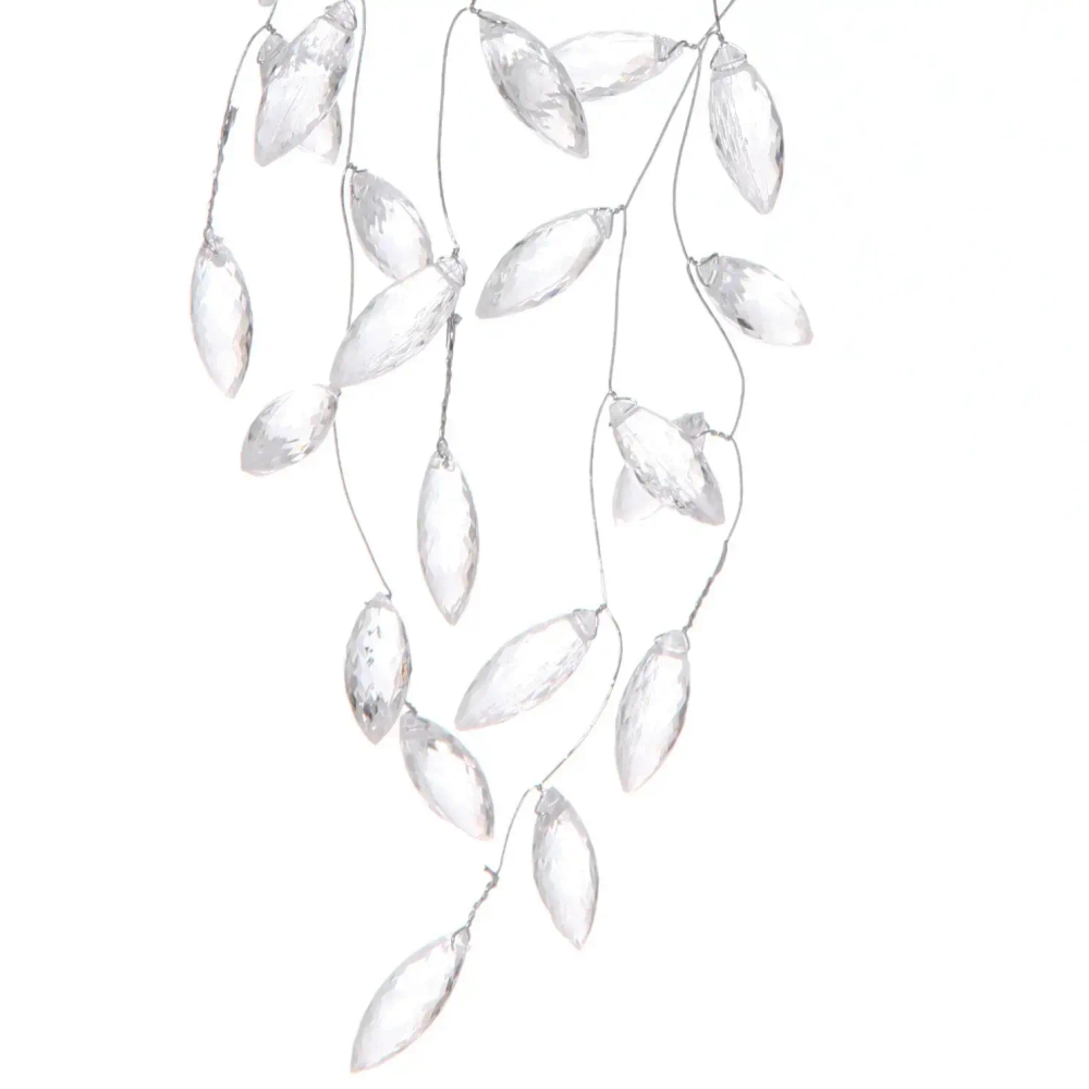 Ветка декоративная «Шарм» 27 см, Прозрачный