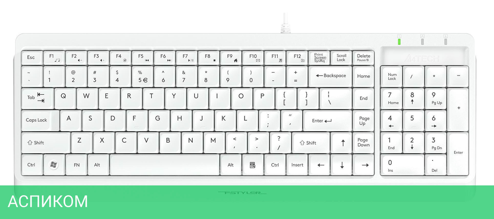Набор периферии A4Tech Fstyler F1512 White