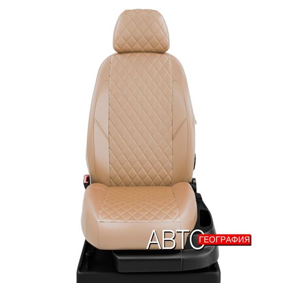 Чехлы на сиденья Peugeot 206 седан (1998-2009) из экокожи "Ромб"