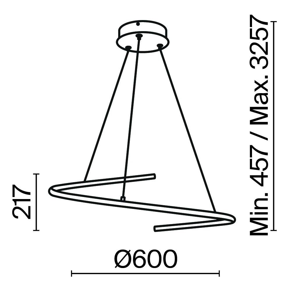 Подвесная люстра Maytoni CURVE MOD242PL-L33BK