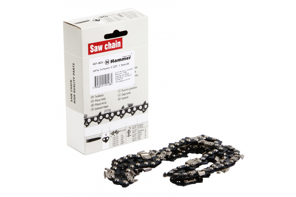 Цепь пильная Hammer Flex 401-924 0,325"-1,3мм-66