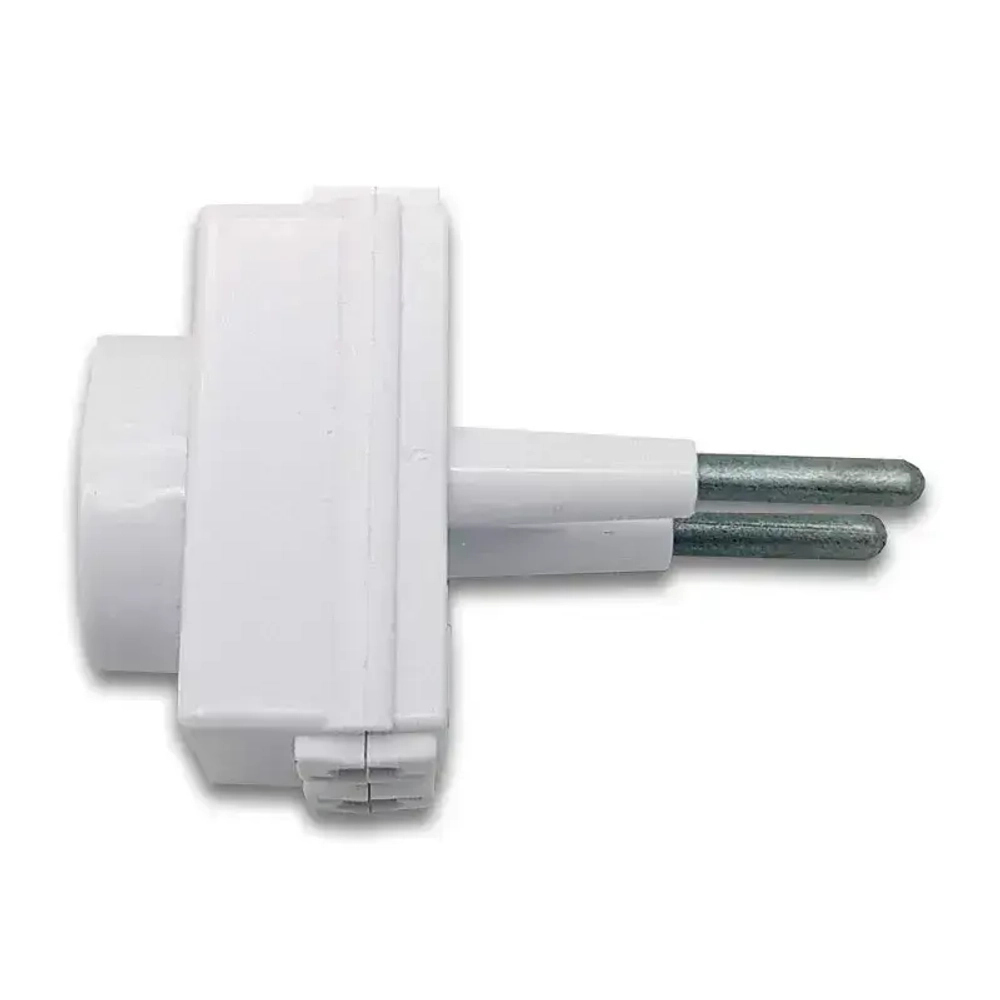 Тройник электрический, 3 розетки 250В 10А, переходник на вилку с плоскими выводами Европа-Азия