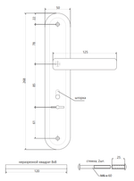 Ручки на планке Apecs HP-85.0423-S-G