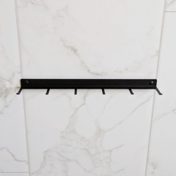 Держатель-органайзер для хранения садового инвентаря, на шесть предметов, настенный, черный