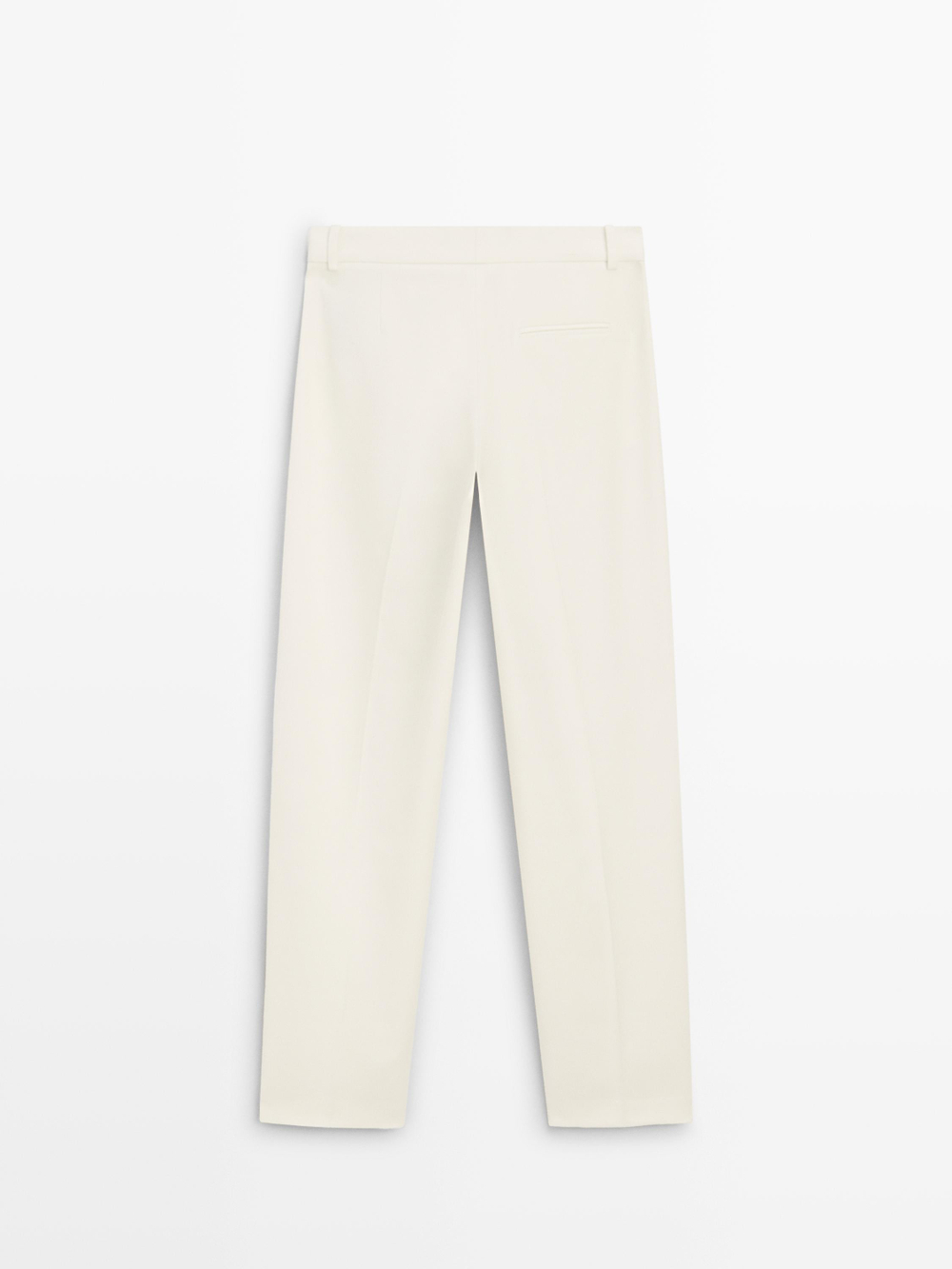 Massimo Dutti Прямые струящиеся брюки, кремовый