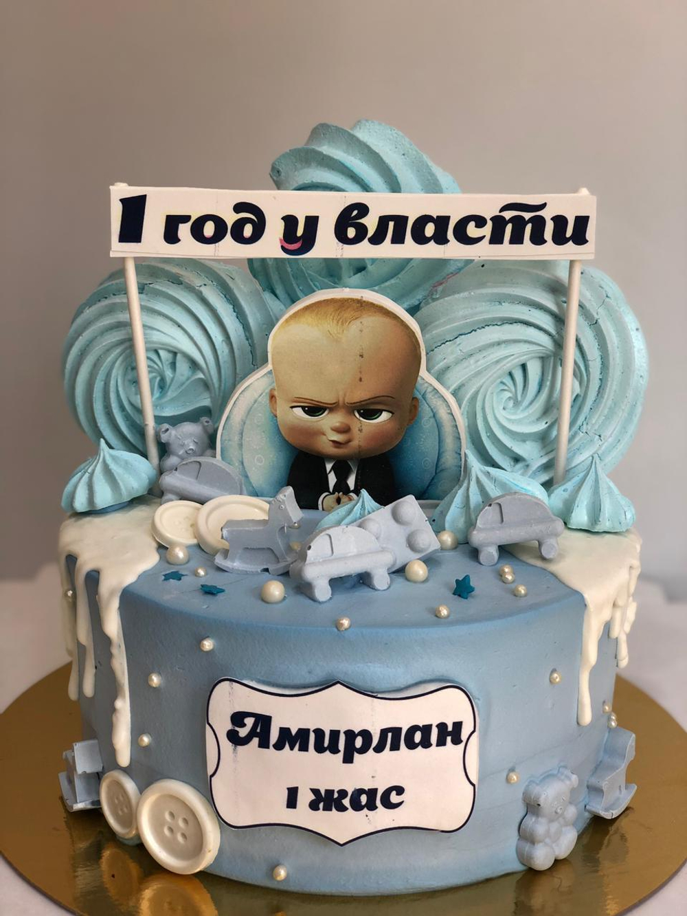 торт на день рождение мальчик, торт на 1 годик, торт Босс
