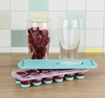 Форма для льда КАПЛЯ с крышкой и клапаном, по дну формы эластичные вставки М1250