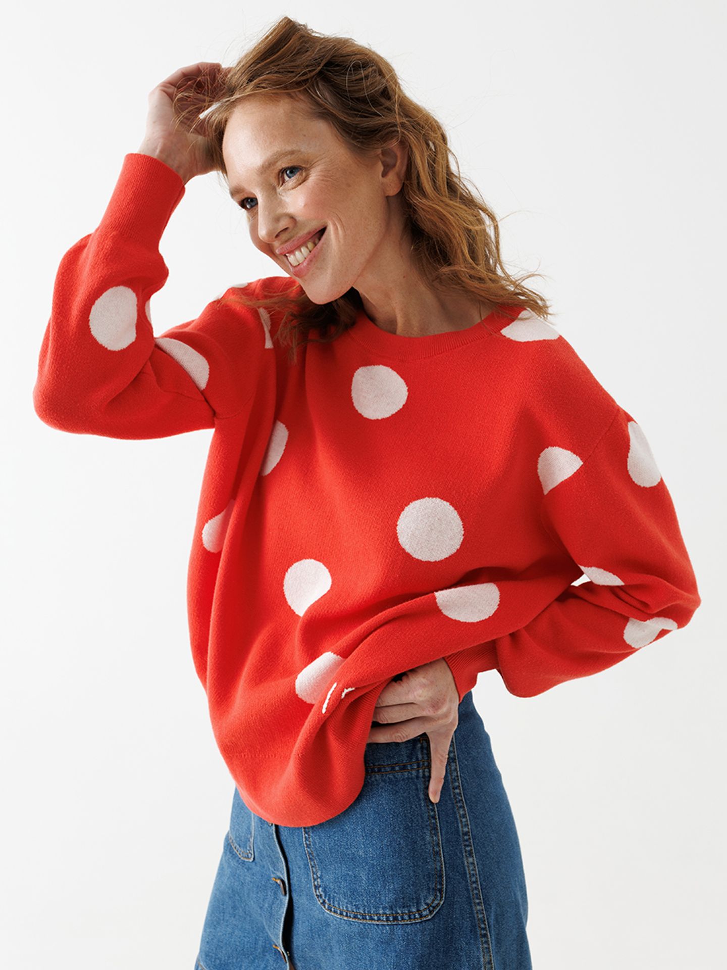 Джемпер "Горох красный"