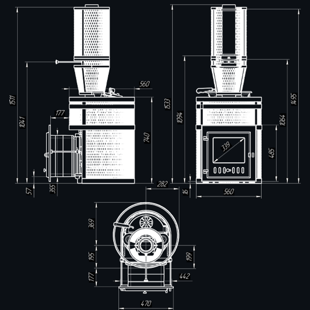 Печь для бани Авангард ЗК 25 (М) Ураган в круглой сетке