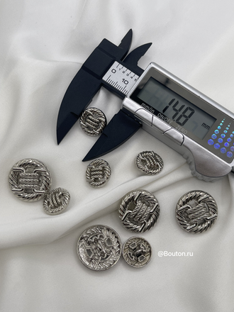 Пуговицы серебро плетение (пряжка)