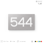 Номер на дверь 544, табличка на дверь для офиса, квартиры, кабинета, аудитории, склада, серая 120х70 мм, Айдентика Технолоджи