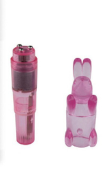 Вибромассажер с насадкой Rocket Ticklers (Цвет: розовый)