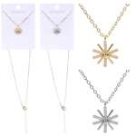 Подвеска из гиппоалергенного сплава со стразами «ЭЛЬЗА», цвет серебро и золото, d-20см/1,5см