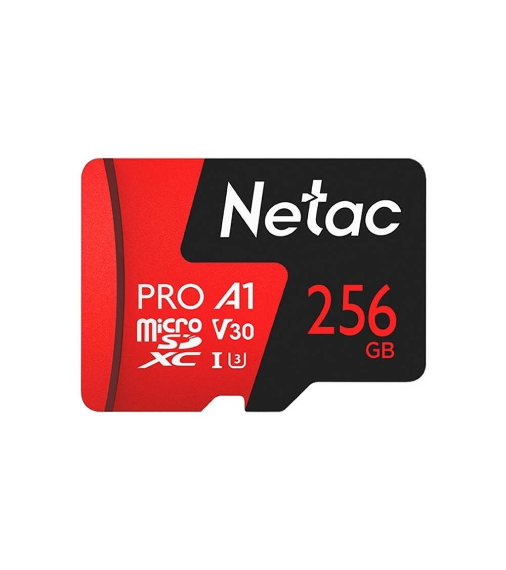 Micro SecureDigital 256GB Netac microSDXC Class10 Netac NT02P500PRO-256G-R P500 Extreme Pro + adapter