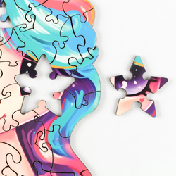 Пазлы фигурные детские «Сказочный единорожик», 75 деталей