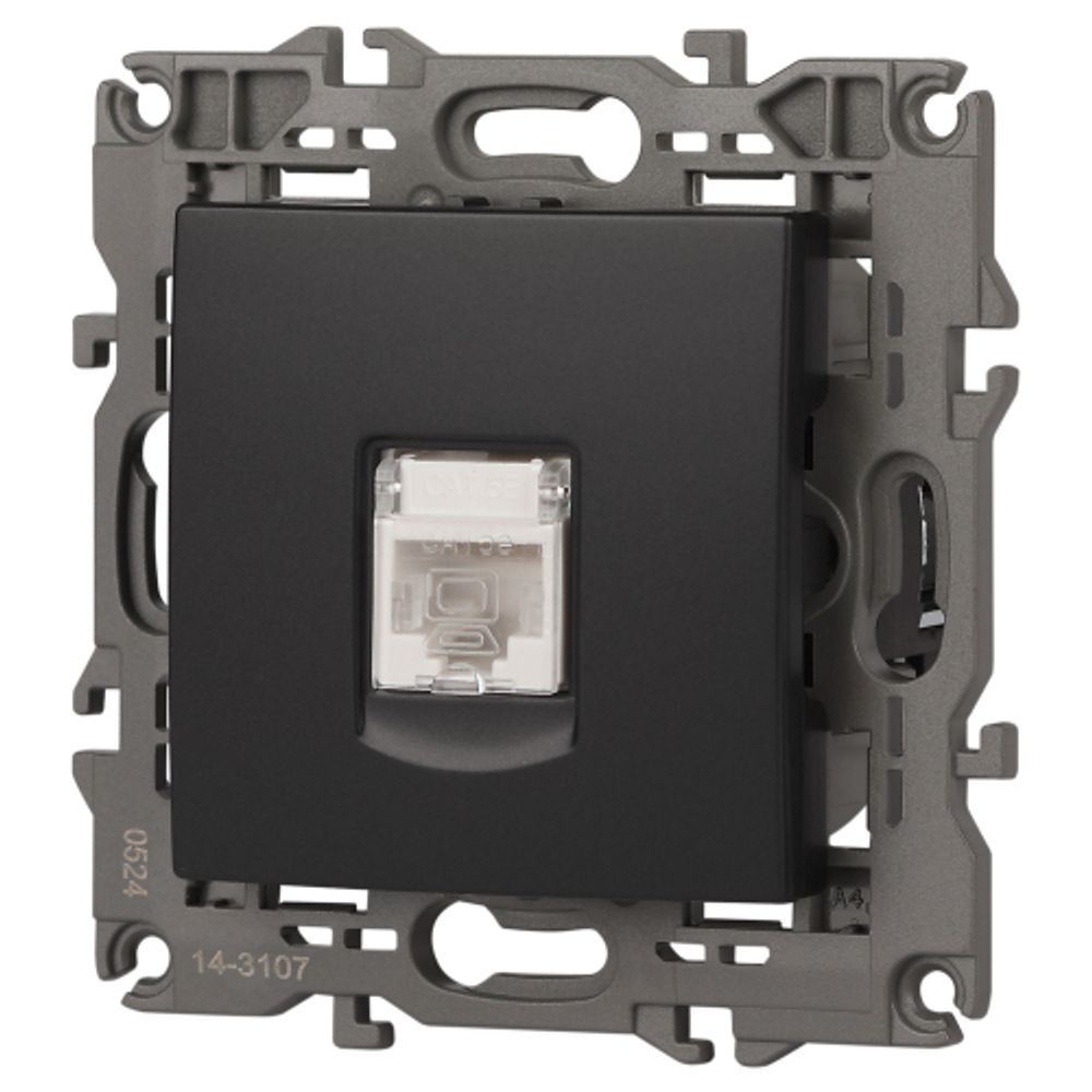 14-3107-05 ЭРА Розетка RJ45, IP20, антрацит