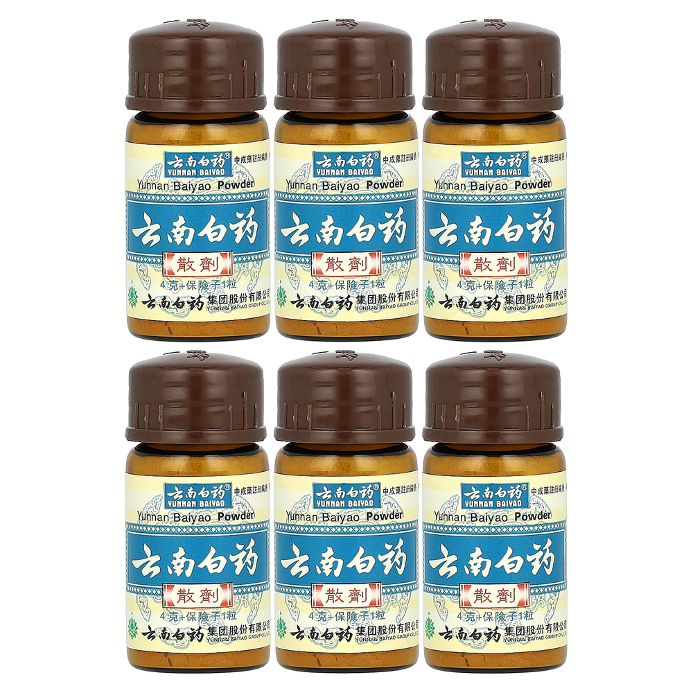 Yunnan Baiyao, порошок, 6 флаконов по 4 г