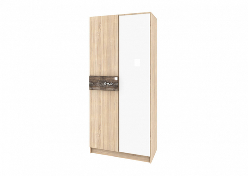 Спальня Мадлен шкаф 2-хств. дуб сонома/МДФ дуб шале мореный ТЭКС