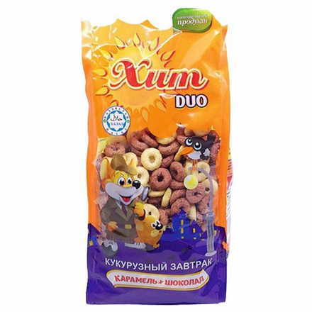 Завтрак Хит колечки Duo карамель и шоколад 200 гр