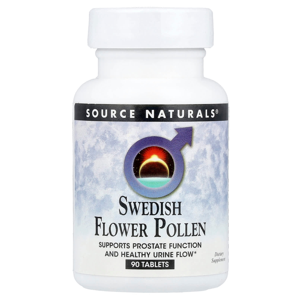 Source Naturals, шведская цветочная пыльца, 90 таблеток