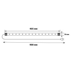 ULT-P80-7W-10000K IP66 CLEAR Светильник для аквариумов светодиодный линейный. 405мм. Пластик. Спектр для аквариума. TM Uniel