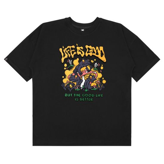 Футболка HOOK Фрог оверсайз чёрный