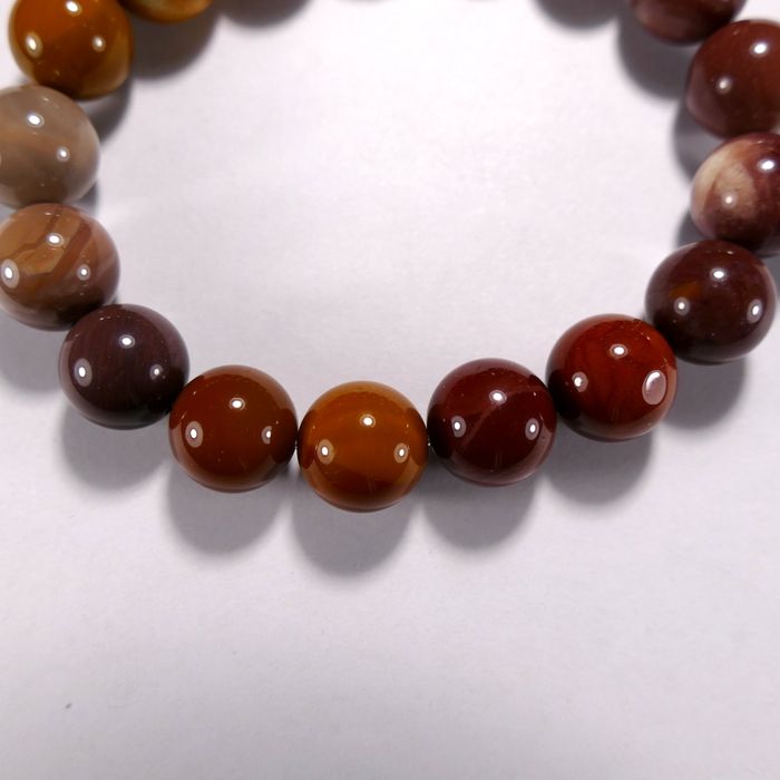 Бусина из агата Алашанского, красно-коричневого, шар гладкий 12 мм