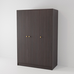 Dipriz Шкаф для одежды Марм, 3 дв., 117х55х175, черная сосна