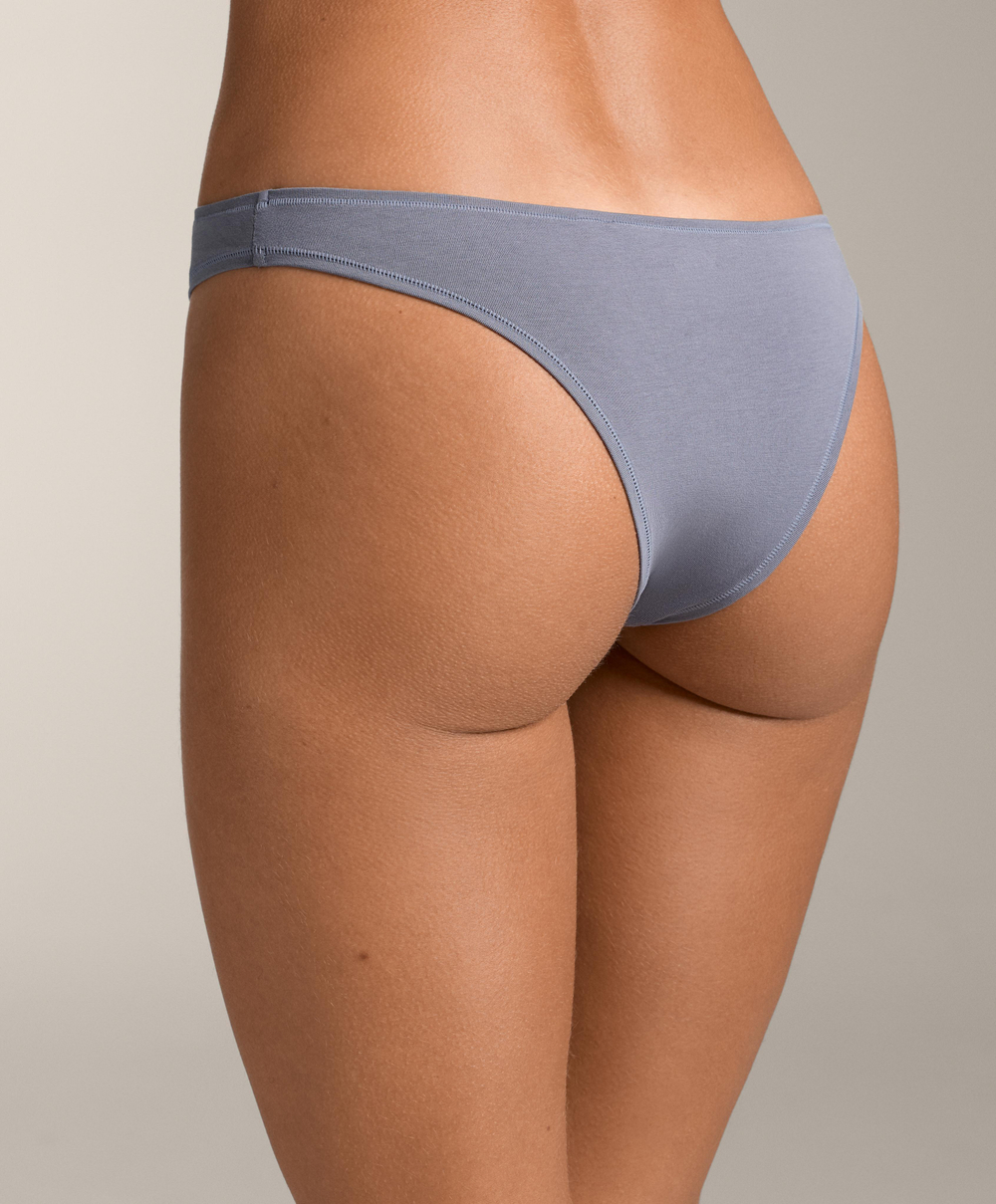 OYSHO Набор из 5 пар трусов-бразильяно из хлопковой смеси, темно-синий