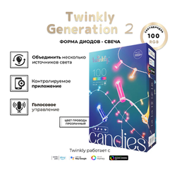 Умная гирлянда Twinkly Candies Candles RGB 100 (TWKC100RGB-T)
