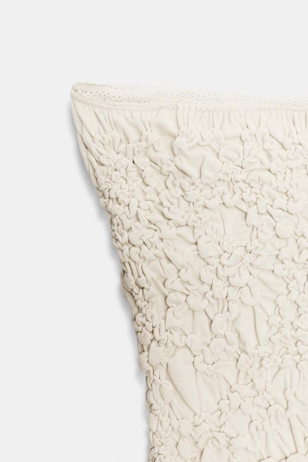 ZARA ТОП-БАНДО АСИММЕТРИЧНОГО КРОЯ, ЭКРЮ