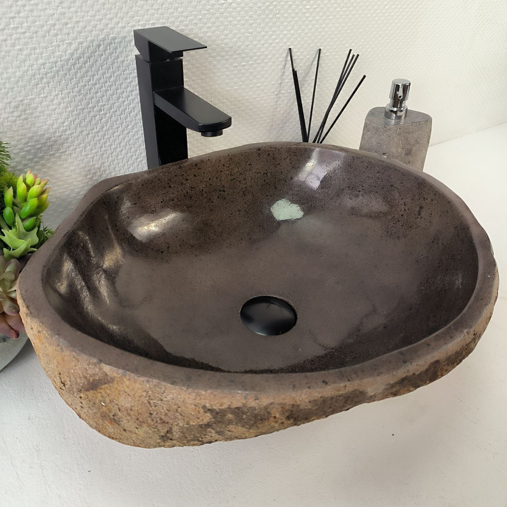 Раковина из речного камня RS-65222 48*41*15 0856