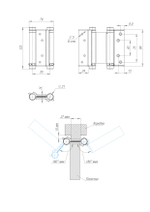 Петля пружинная Aldeghi ALH.100.4 BL черный