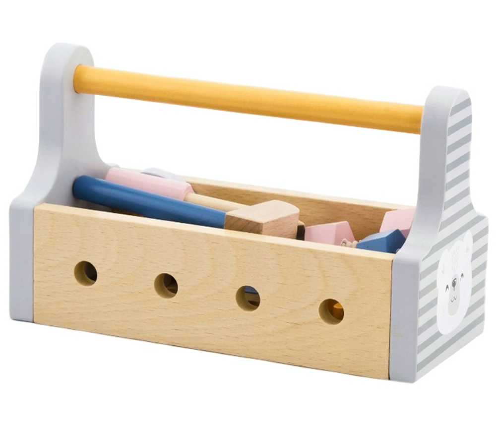 Набор игрушечных строительных инструментов (15 предм) в ящике
