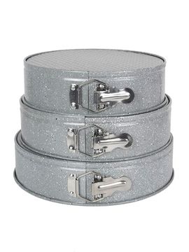 Набор разъемных форм для выпечки 3 шт. Kamille KM-6031 (d24/26/28х6,5 см) из углеродистой стали