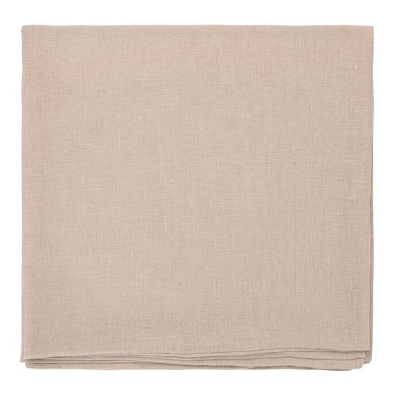 Скатерть из стираного льна бежевого цвета Essential, 170х170 см