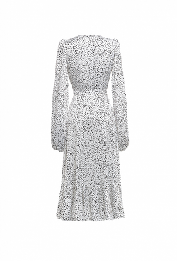 Платье-халат на запахе белое 27-01-24 SS