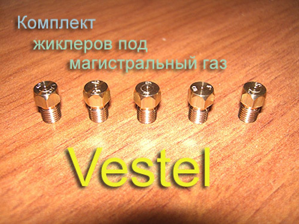 Жиклеры под магистральный (природный) газ для газовой плиты Vestel