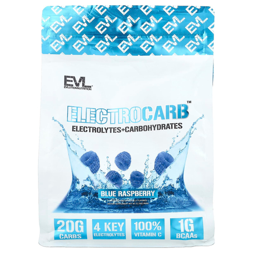 EVLution Nutrition, ElectroCarb ™, голубая малина, 900 г (31,75 унции)