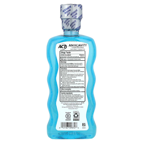 Act, ополаскиватель для рта с фторидом, против кариеса, арктический заряд, 532 мл (18 жидк. унций)