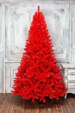 Искусственная красная елка «Искристая красная» (пвх) 240 см / 2.4 м