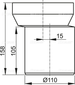 Патрубок A92  для унитаза эксцентрический