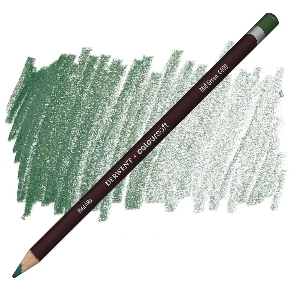 Derwent Coloursoft. C400 Mid Green