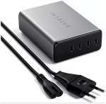 Сетевое зарядное устройство Satechi 4хUSB-C, PD, GaN, 165Вт, серый космос
