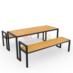 Стол уличный с лавками LÅNGBORDET Прямой