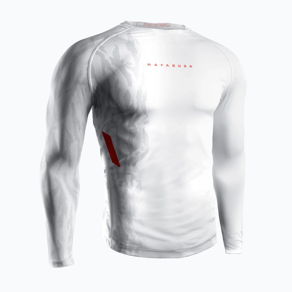 Рашгард Hayabusa Apex Rash Guard white/coral длинный рукав