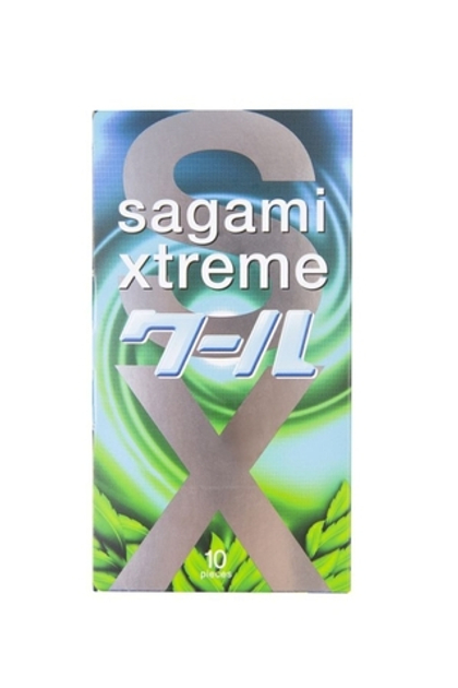 Презервативы "Sagami Xtreme Mint " с охлаждающим эффектом, латекс, 10 шт.